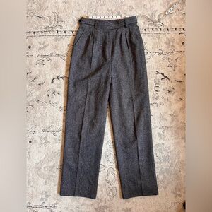 Unique vintage wool high rise  Pleated Dress Pants